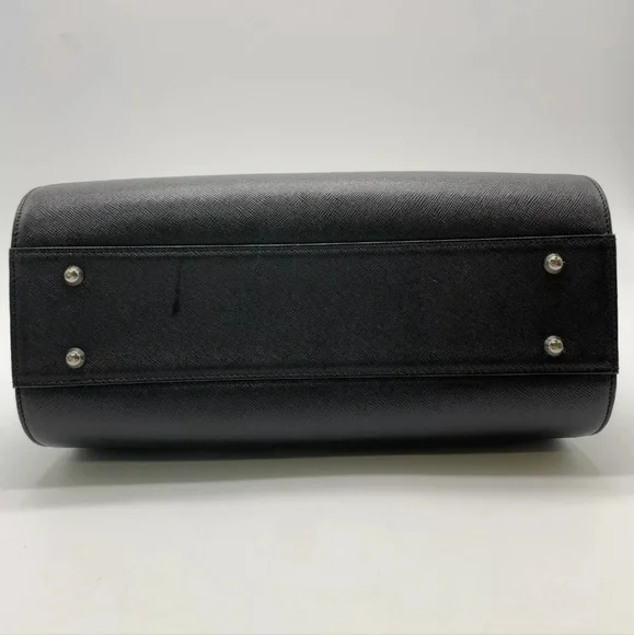 Auth Burberry Leather Black Nova Check Pattern Tubular Bag - Picture 4 of 16